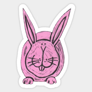 Rabbit, A Big, Fat, Pink Rabbit! Sticker